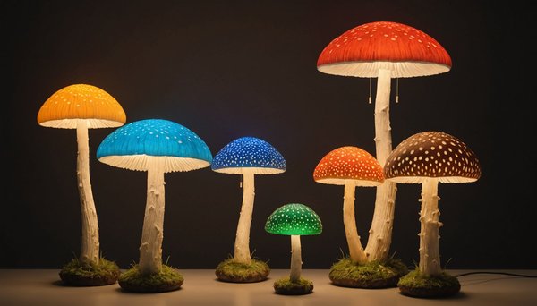Explorez l'univers coloré des lampes champignon design